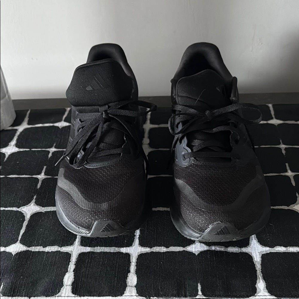 Adidas Black Athletic Shoes with Breathable Mesh